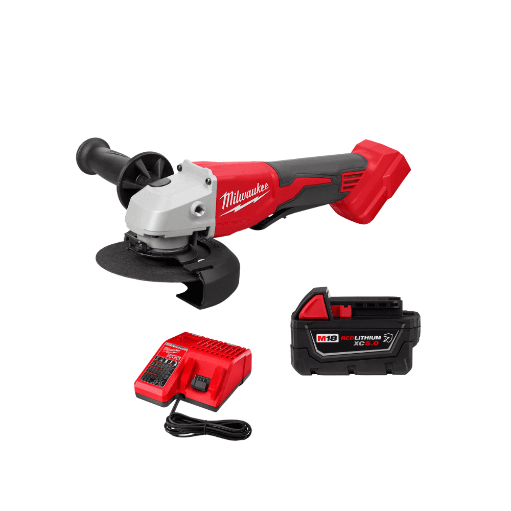 Kit Esmeril Angular 4-1/5 A 5 Pulgadas Brushless Milwaukee