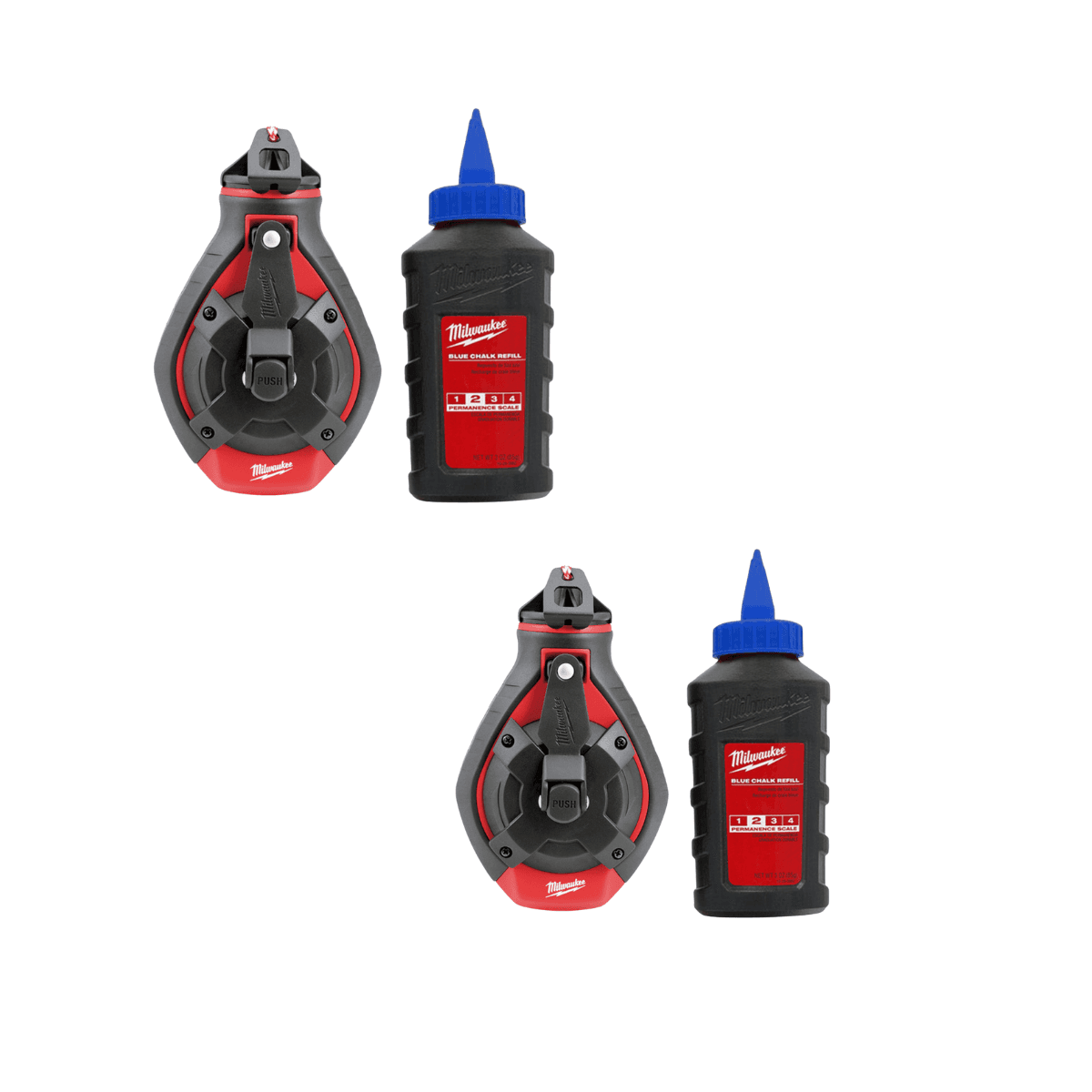 Tizador Carpintero Milwaukee Pack 2 Tiza Azul 48-22-3982p2